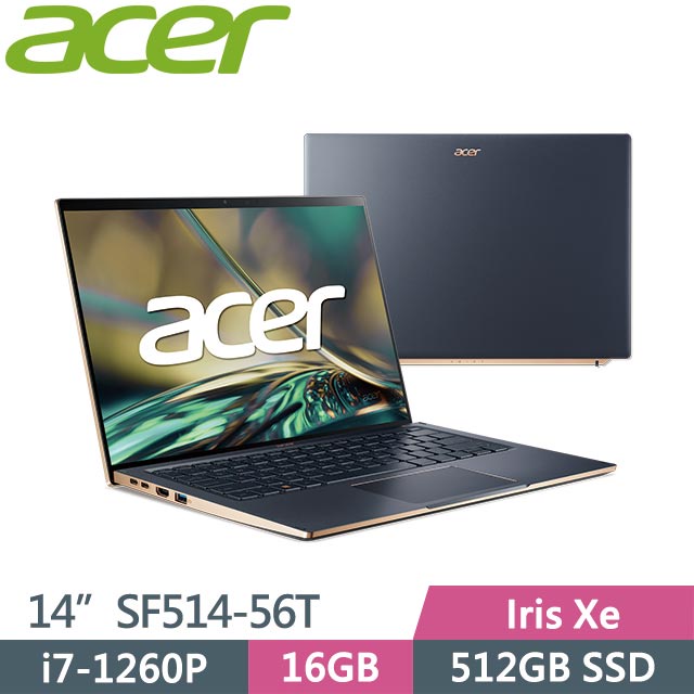 Acer Swift 5 Aerospace SF514-56T i7-1260P 16GB 1TB QHD TOUCH W11+OHS