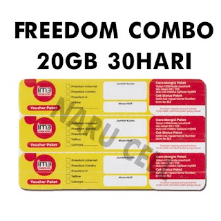 VOUCHER INDOSAT FREEDOM COMBO 20GB