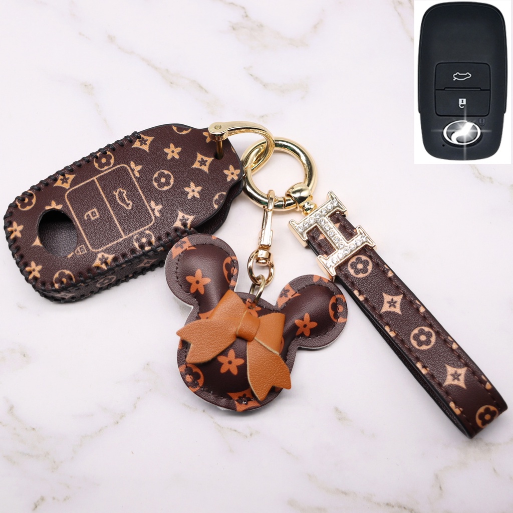 Untuk toyota Veloz rush Innova Yaris Raize Ativa Myvi ALZA 2022brand New FL Kulit Penutup Kunci Mobil Remote Key Case Pelindung Key chain kereta Housing