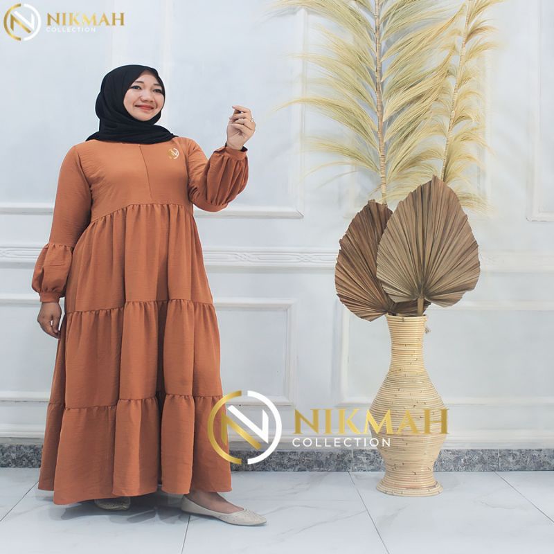 NEW Gamis 2023 Model Gamis Terbaru NUNIK Rempel Tiga Original PREMIUM