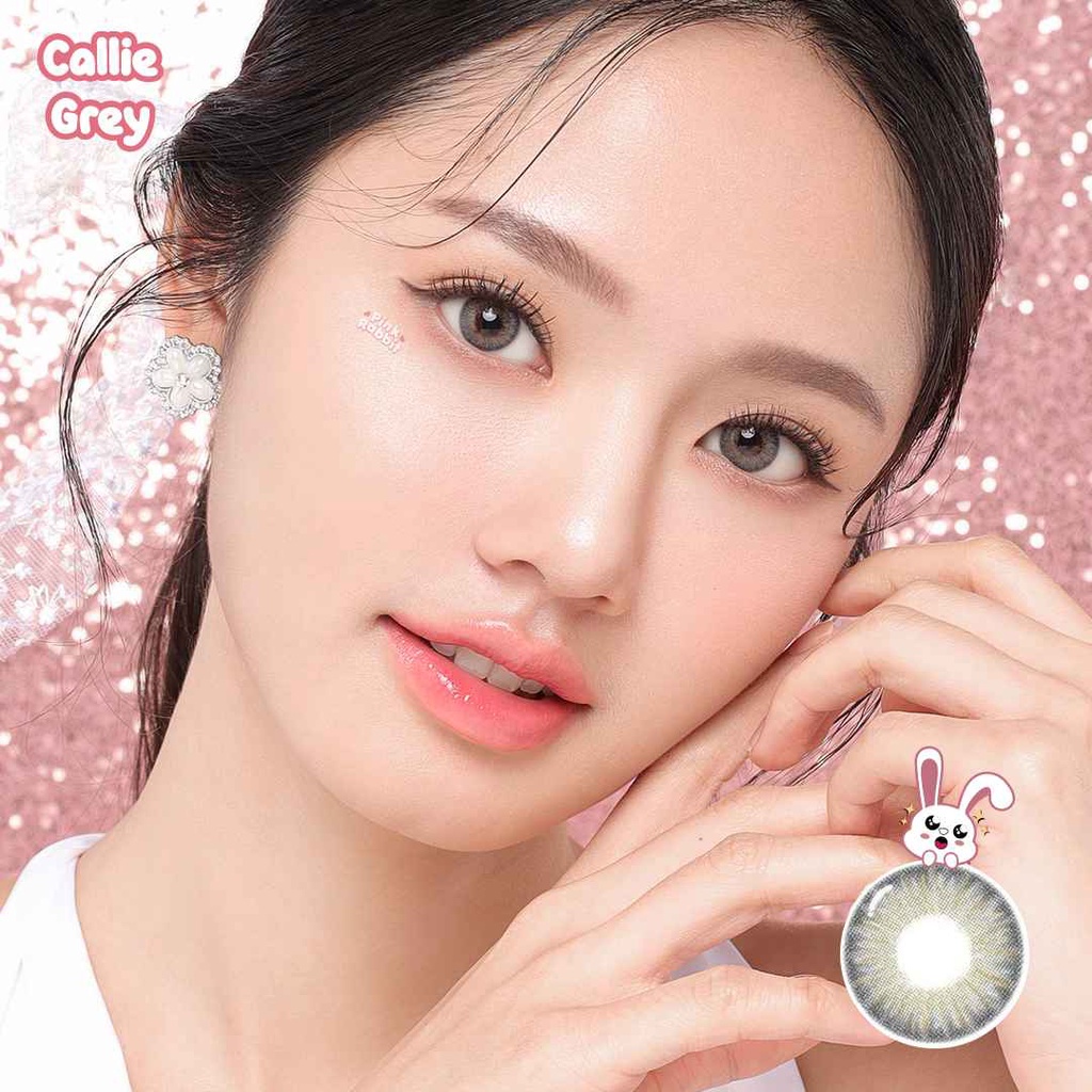 Pink Rabbit Softlens Minus Callie Grey Soflens Abu Abu