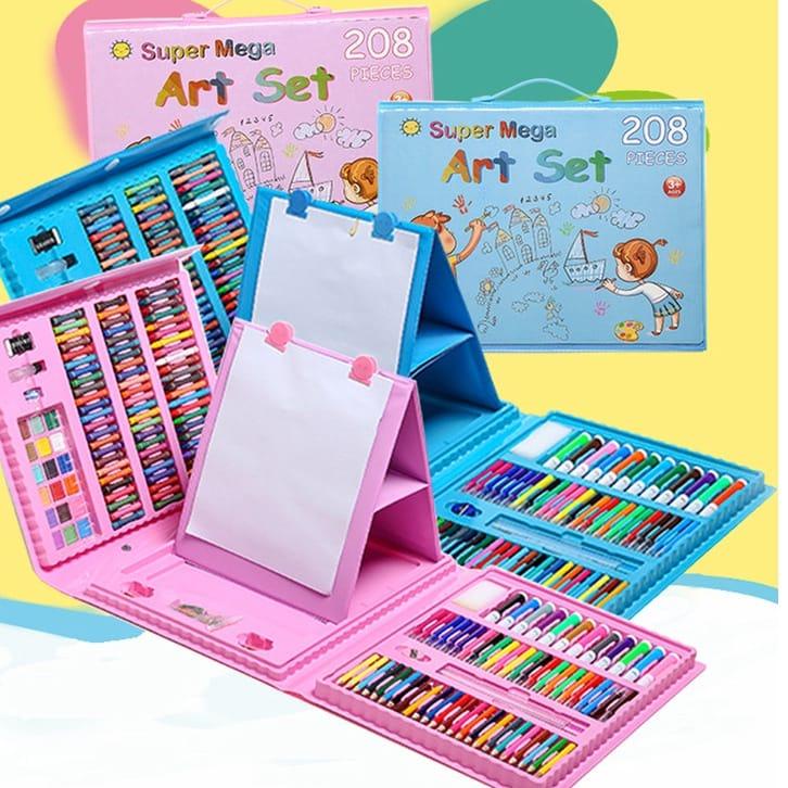 

44F✱ (COD)Crayon Anak Pengasah 208pcs Set Alat Menggambar Melukis Anak-anak Crayon Cat Air Pensil BEST SELLER TREN MASA KINI