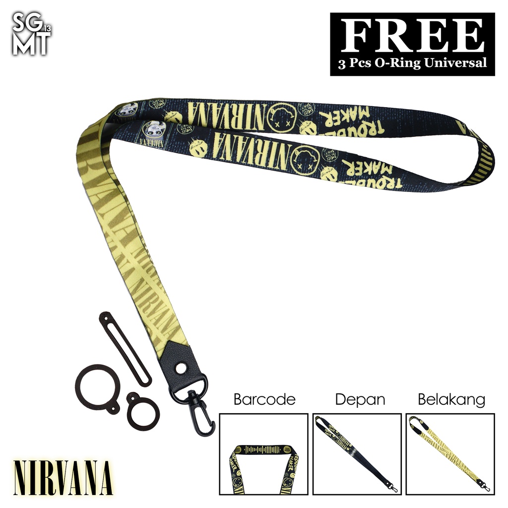 Lanyard NIRVANA Sigmat13 Gantungan id card Printing name tag Nirvana