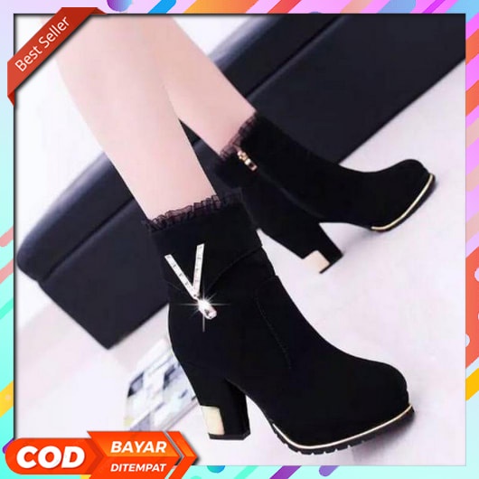 Fd Heels Wanita Hak 9Cm High Heels Import Sandal Hils Korean Style Hi-034 Sepatu Wanita Heels Boots 