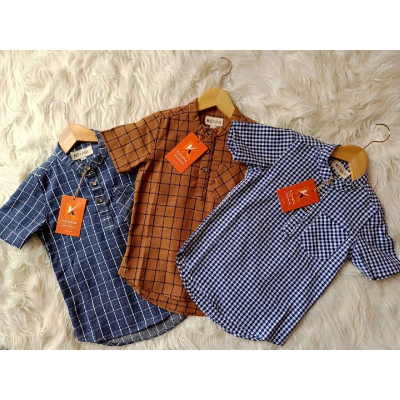 kurta anak | kurta flanel anak | baju muslim anak laki-laki