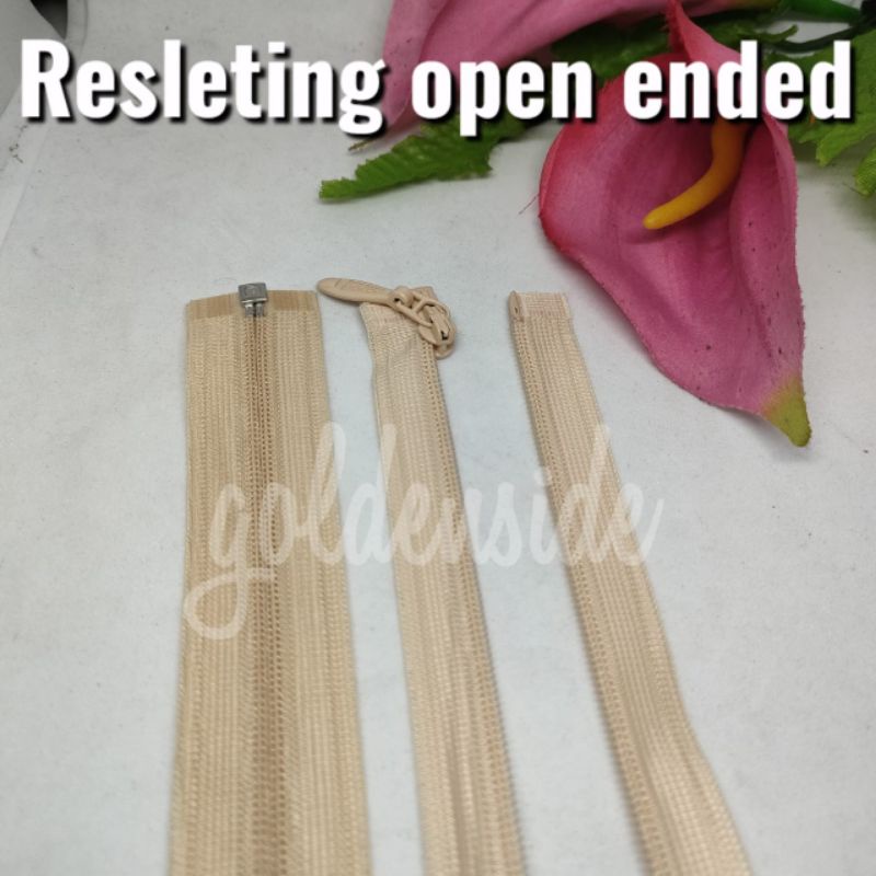 Resleting jepang open end / Resleting kamisol merek KCC / Resleting jaket tipis per pcs /Resleting Kebaya per pcs