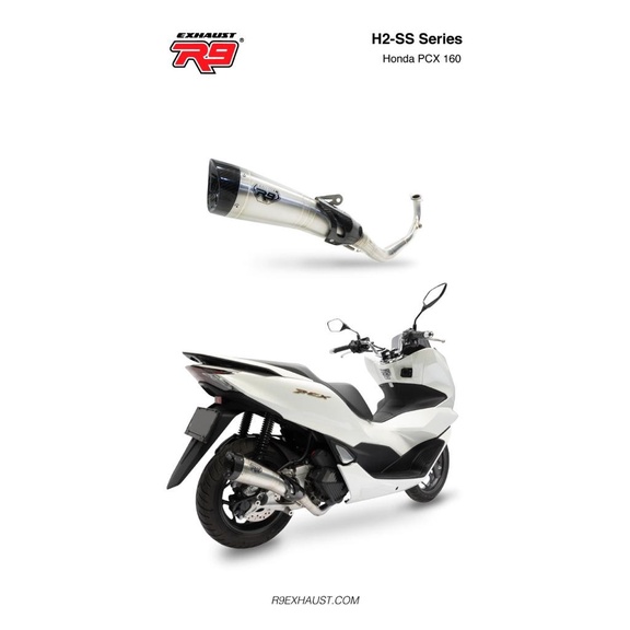 Knalpot R9 H2 Ss Carbon Honda Pcx 160 2021 #Original