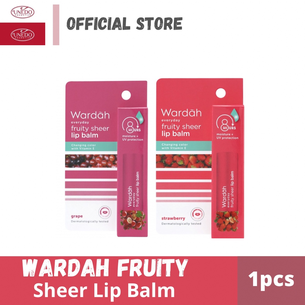 Wardah Everyday Fruity Sheer Lip Balm-Bibir lembab Sehat Merona