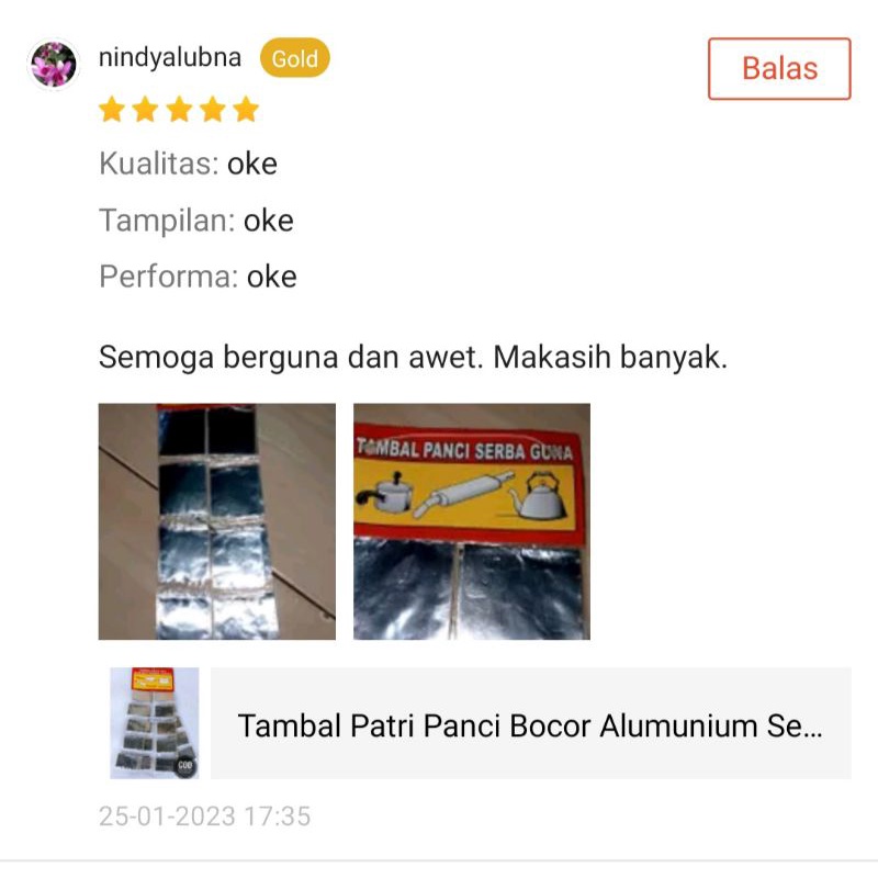 (20pc)1 Renteng Tambal Patri Panci Bocor Alumunium Seng Besi Tanki Talang Murah/1renceng