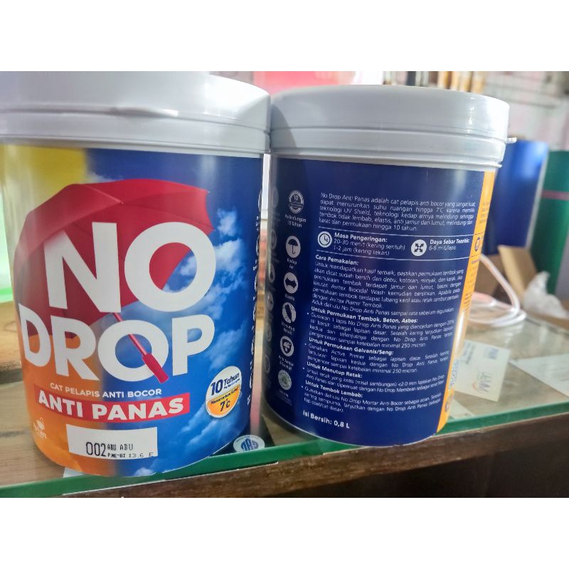 nodrop anti panas 0.8L kemasan 1kg warna abu abu