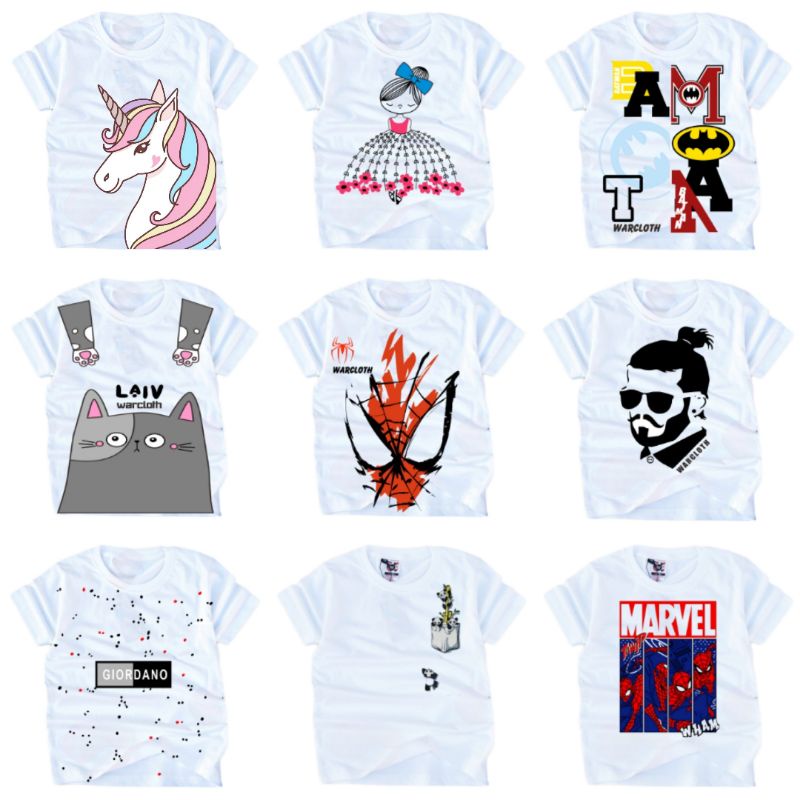 PROMO...!!!BAJU ANAK//KAOS ANAK//PAKAIAN ANAK//KAOS KARAKTER//SUPERHERO//KARTUN//REALPICT//TERLARIS//TERMURAH//USIA 1-9 TAHUN//TERLUCU/