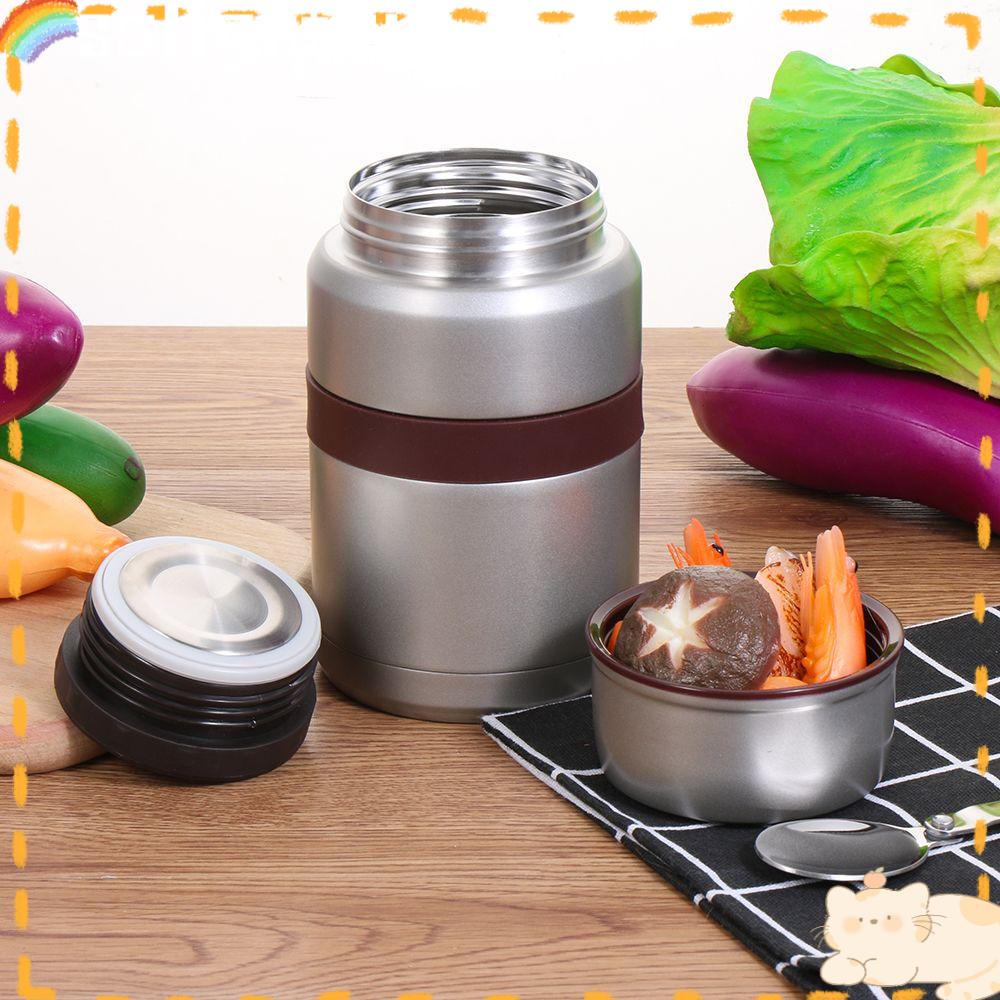 Solighter Food Flask Travel Stew Pot Botol Air Sup Hangat Stainless Steel