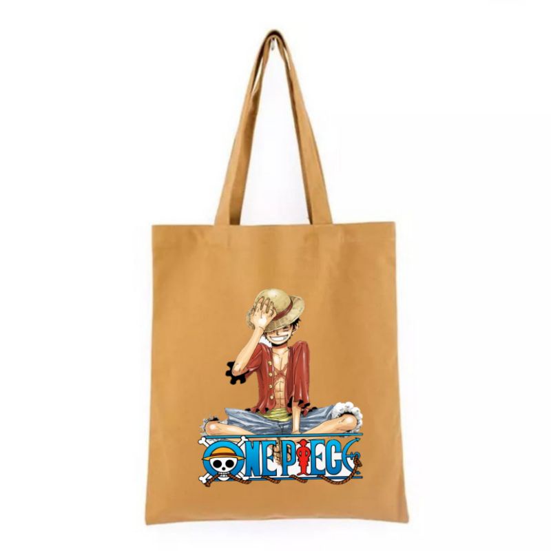 Tote bag Tas Kanvas Resleting Termurah One Piece Pria Wanita