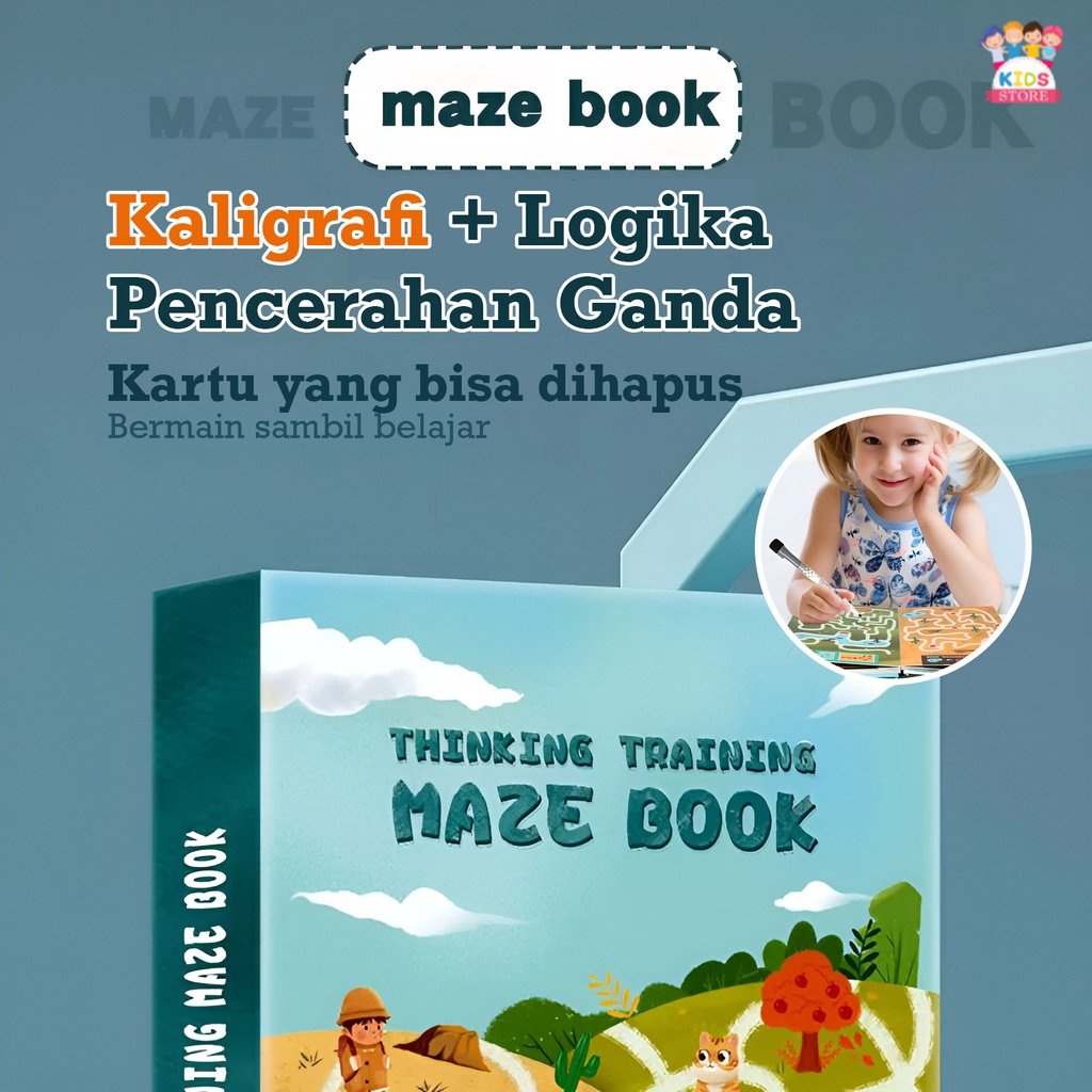 Buku Belajar Mainan Edukasi Anak 3-4-5-6-7 Tahun | Maze Book | Mainan Edukatif Anak Laki Laki | Mainan Teka Teki Terbaru 2023