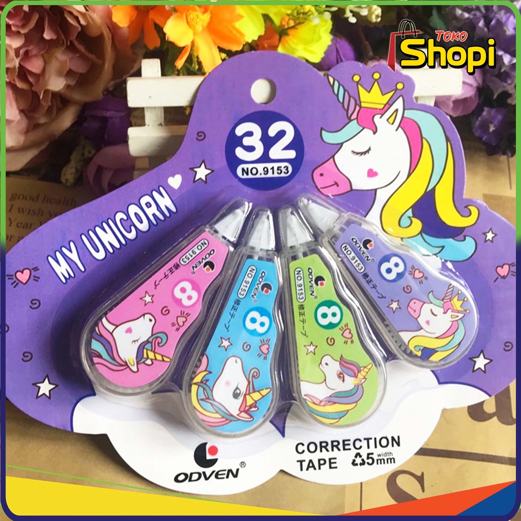 

♚ ♚Tipe X Pita Penghapus Pulpen Roll Correction Tape Tipex Set 4pcs