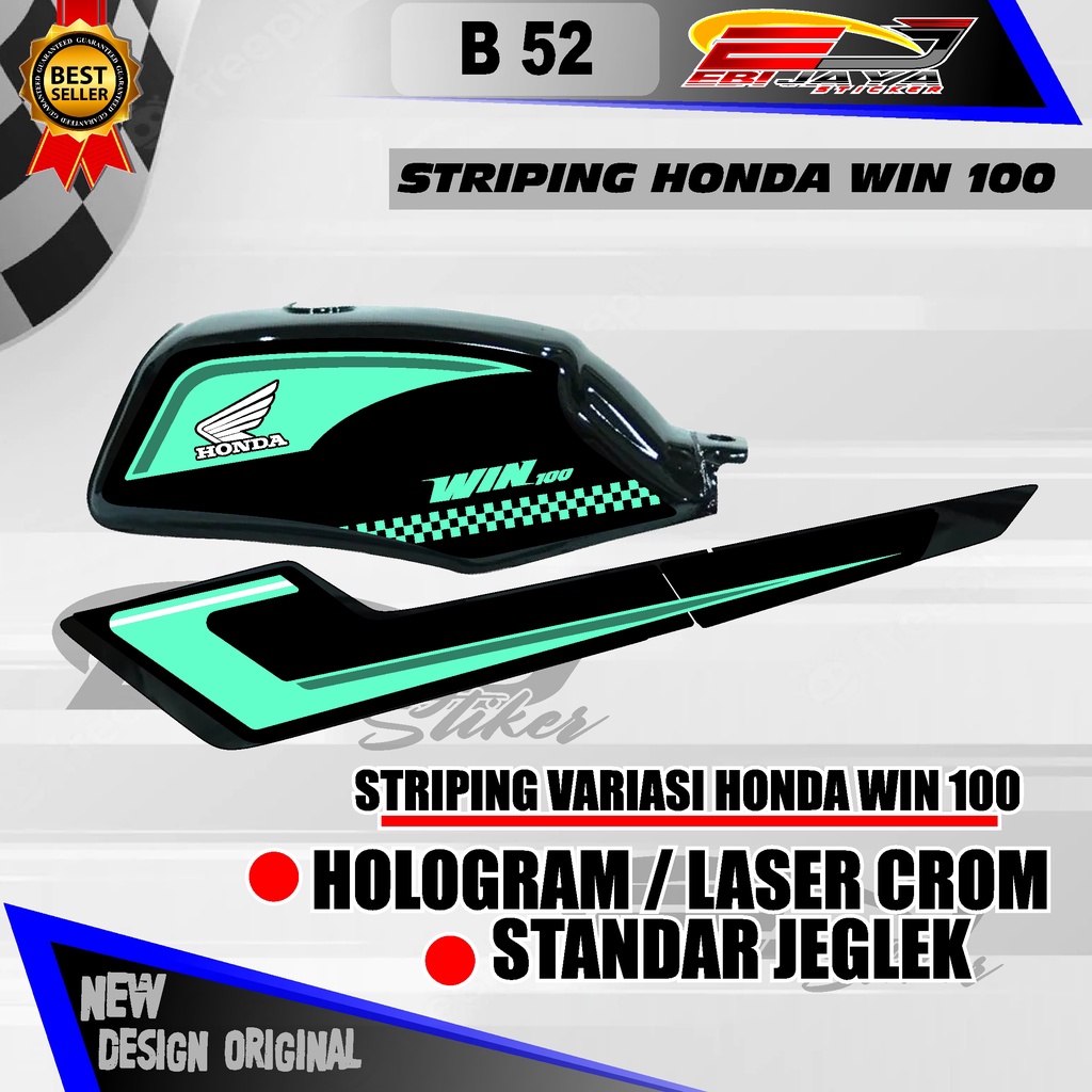 STRIPING TANGKI HONDA WIN 100 CUSTOM HOLOGRAM / NON HOLOGRAM B52