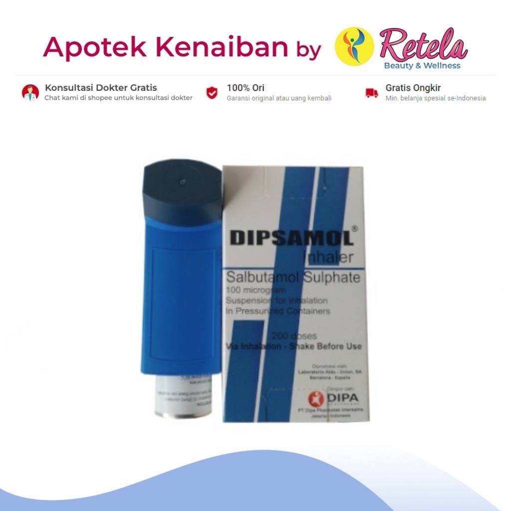 Jual Dipsamol Inhaler Obat Asma Salbutamol Sesak Nafas Shopee Indonesia