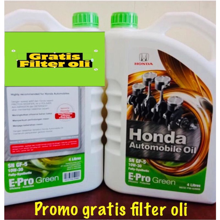 oli honda epro green 10w 4L (gratis filter oli)