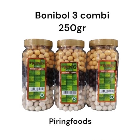 

BONIBOL COKLAT MIX 3 COMBI (RASA CAMPUR) - Biskuit salut 3 combi bentuk bola