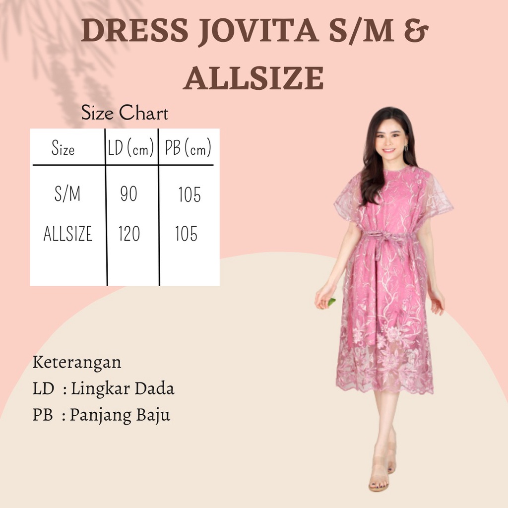 DRESS BRUKAT KOREA JOVITA BIGSIZE