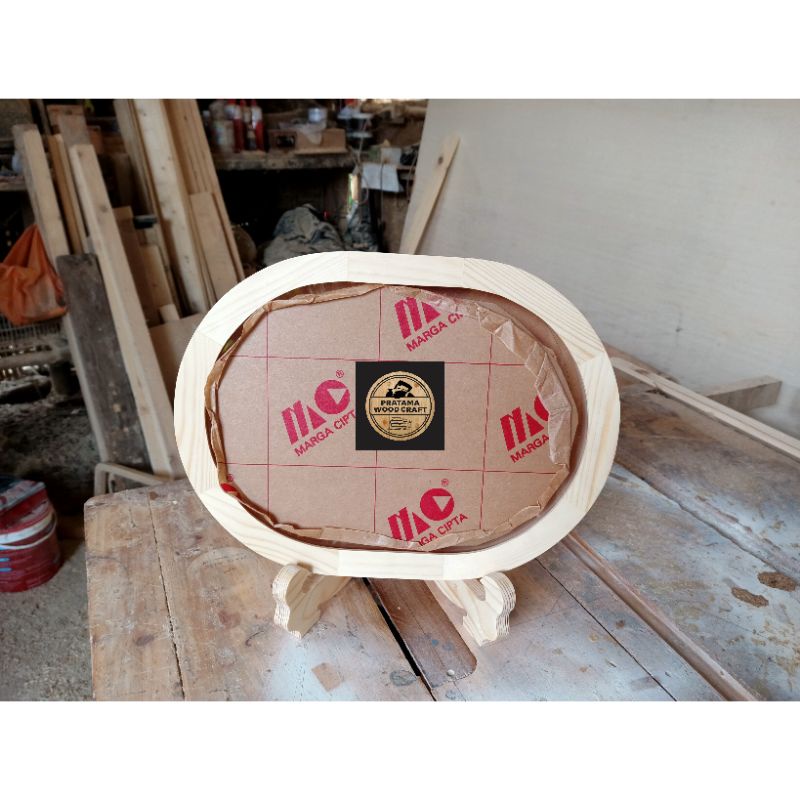 Bingkai Mahar Oval | Frame Oval Jati Belanda