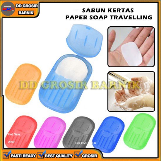 [DGB] SABUN KERTAS PENCUCI TANGAN PAPER SOAP PRAKTIS MINI TRAVEL TRAVELING