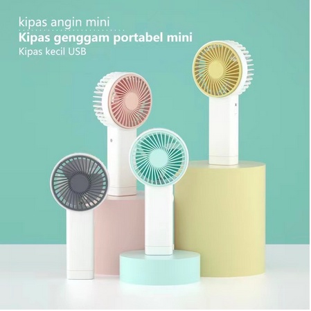 KIPAS ANGIN MINI GENGGAM CUTE / KIPAS LIPAT PORTABLE / MINI FAN LUCU MUNGIL