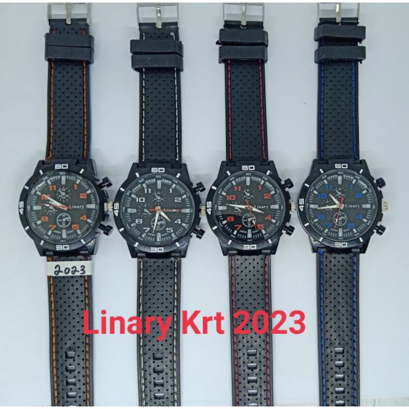 Jam Tangan Pria Sport Chrono Korea Fashion Quartz Men Silikon