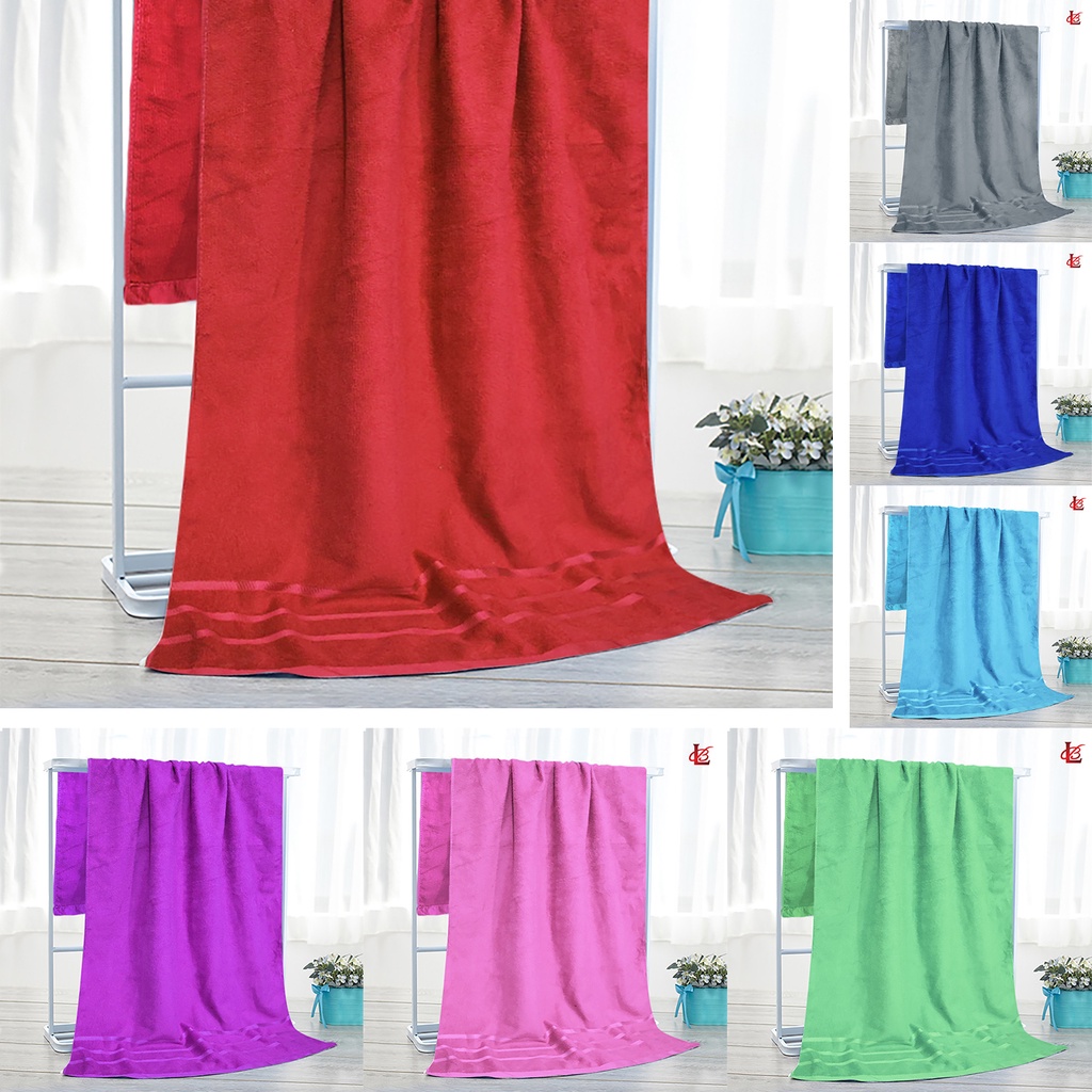 Handuk Mandi Jumbo Praktis Modis &amp; Lembut Ukuran 140cmx+70cm Bahan Polyester H19 Handuk Mandi Terpopuler Bisa COD