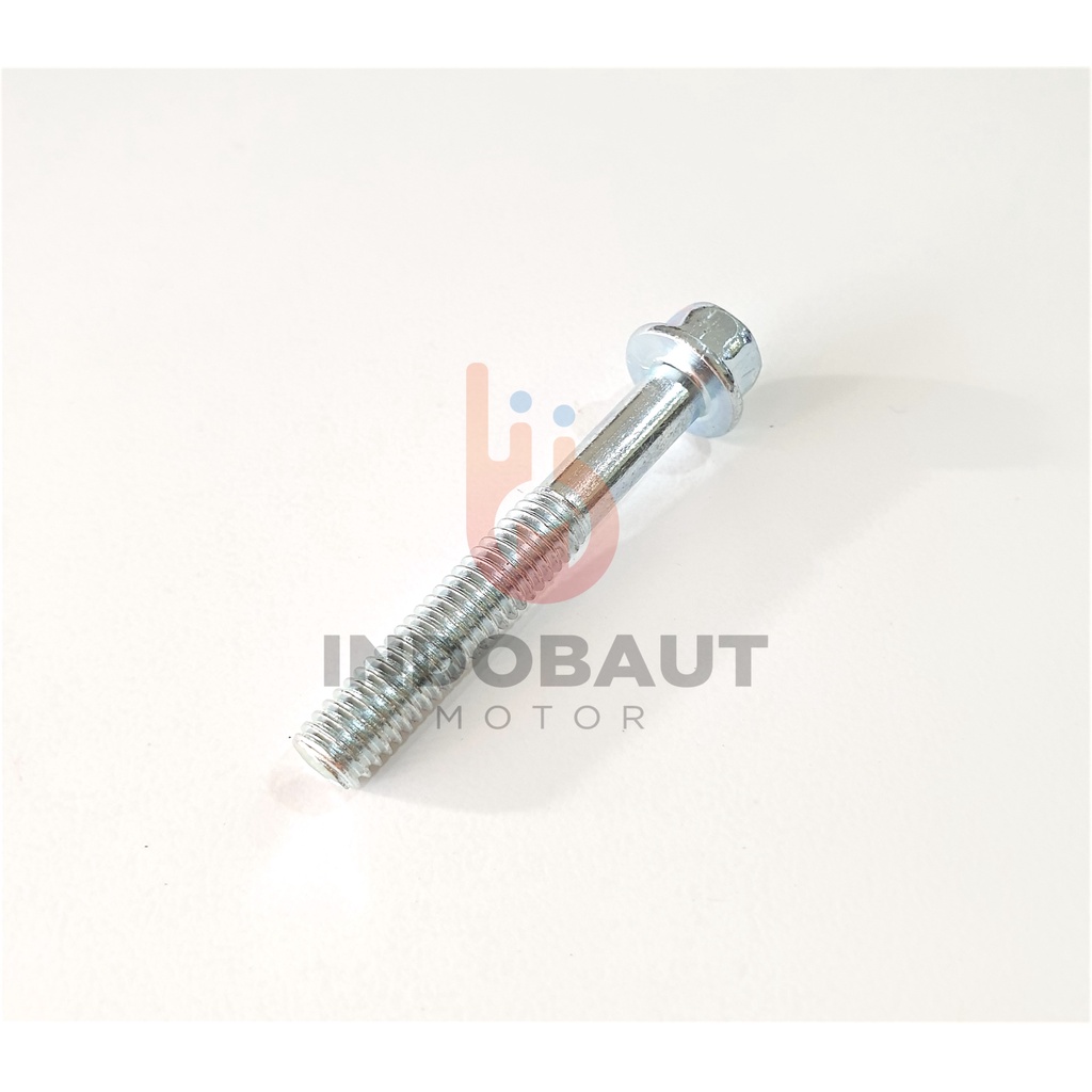 Baut Blok Mesin Flange Bolt 6x45 Kunci 8 Putih