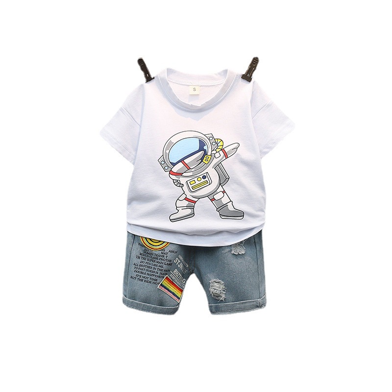 LittleAaron SET ASTRONOUT SPACE EBV Setelan Bayi Laki-laki Lengan Pendek Baju Anak Laki Laki