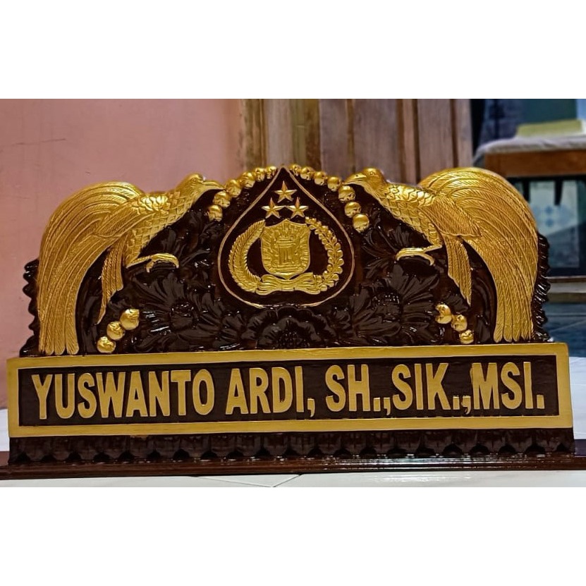 PAPAN NAMA / PAPAN NAMA UKIR KAYU /PAPAN NAMA MEJA KERJA / PAPAN NAMA MEJA UKIR KAYU JATI (custom)