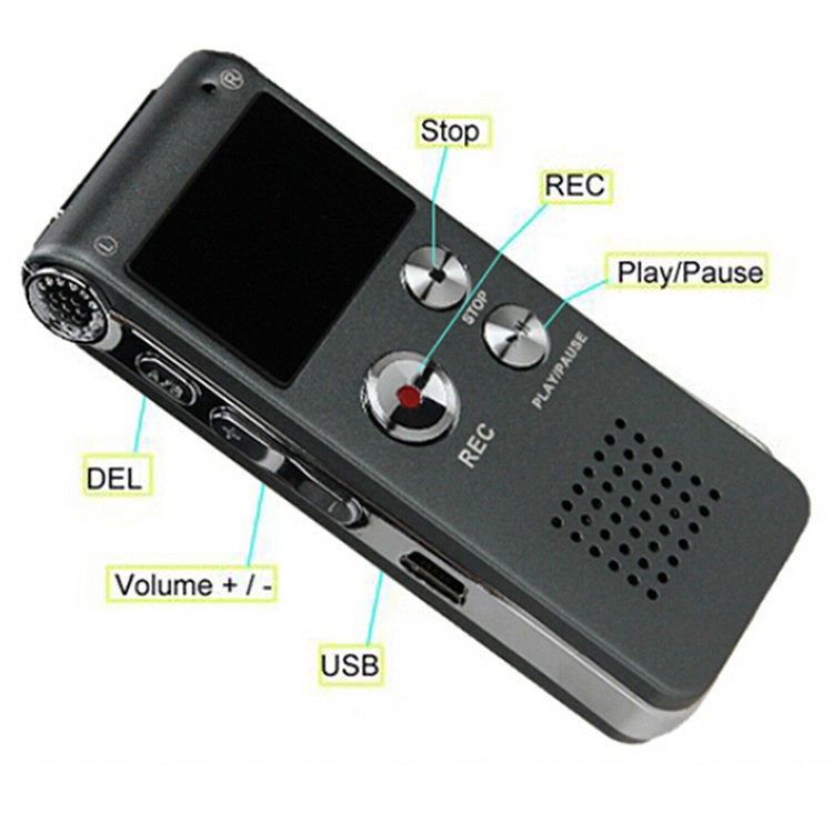 AKN88 - VCR-07 Professional 8GB Mini Digital Audio Voice Recorder USB Flash 650Hr Dictaphone MP3 Player Pen Drive