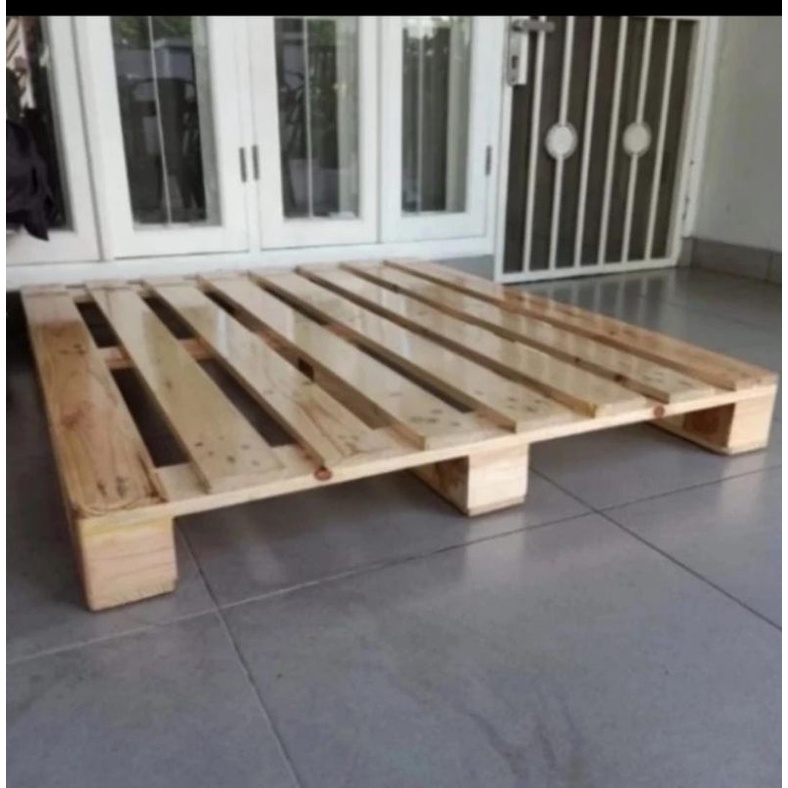 dipan kayu jati belanda 120x50x12 vernish natural