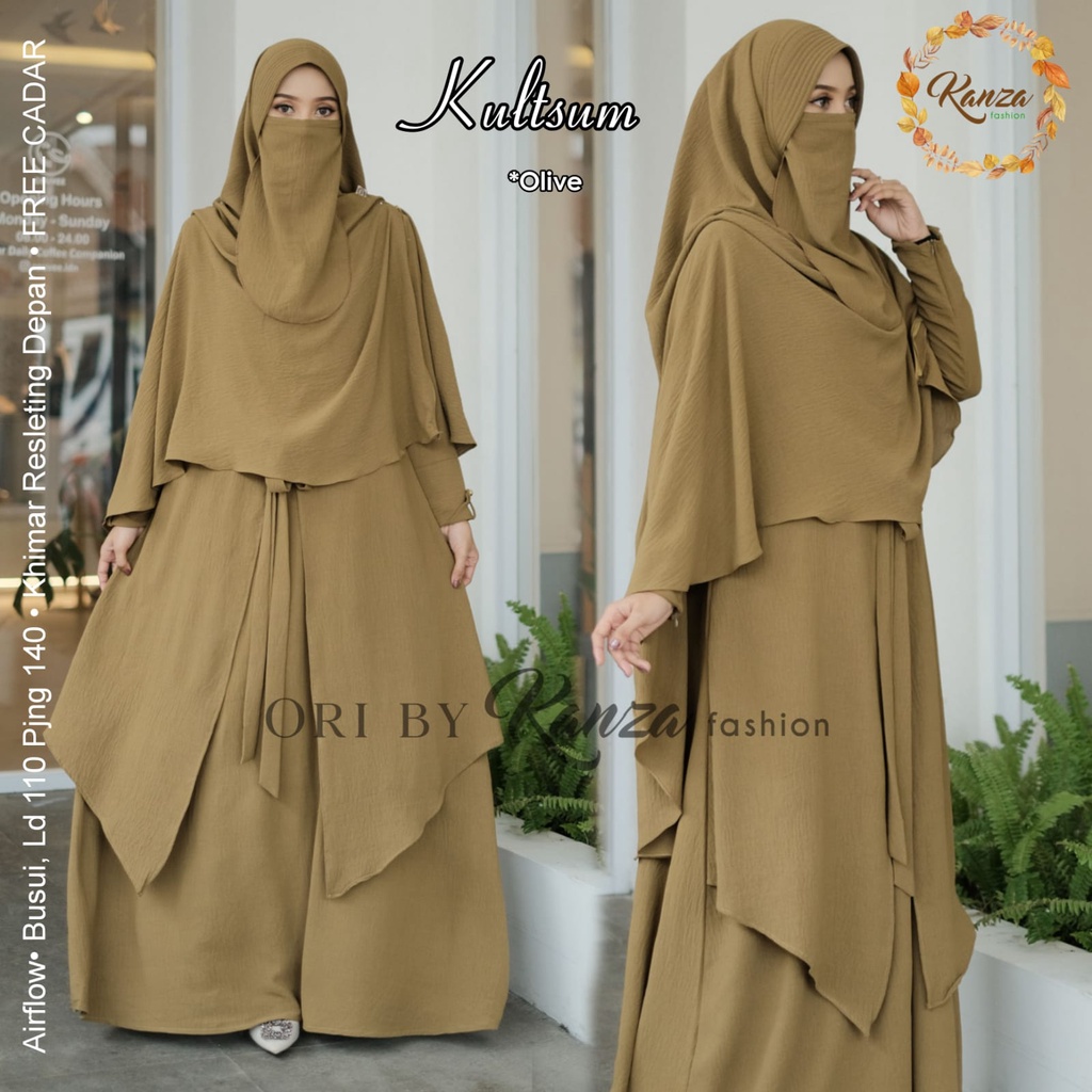 KULTSUM syari muslim airflow original produk by kanzafashion