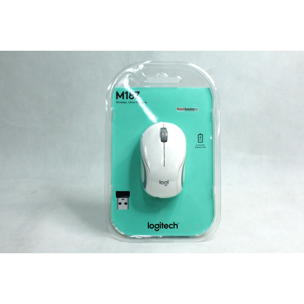 Mouse Wireless Mini 2.4GHz USB Dongle -  Logitech M187 M-187 Garansi Resmi