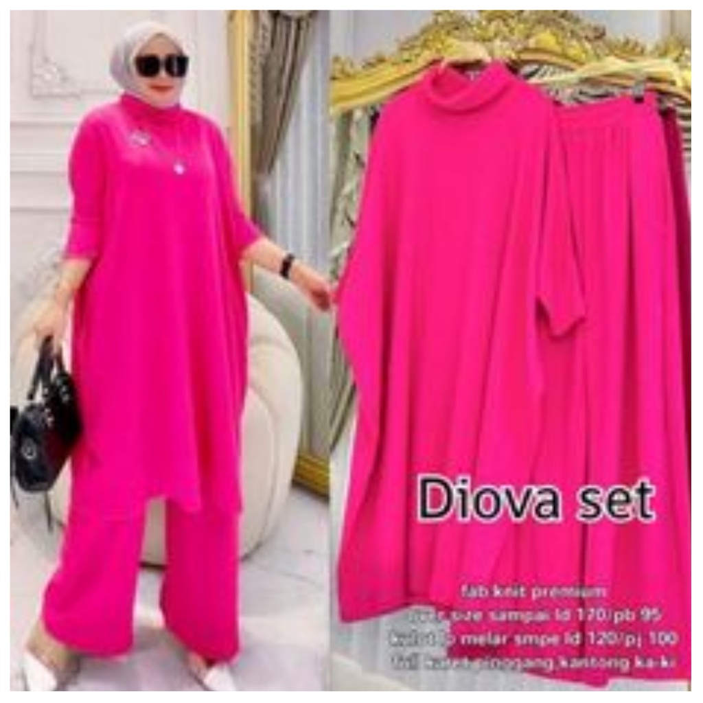 gita setelan wanita jumbo kekinian one set celana terbaru stelan muslimah