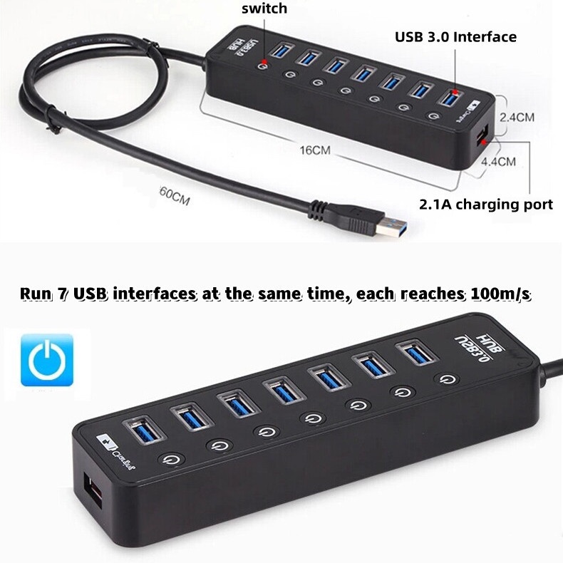 Hub USB 3.0 HUB HUB USB 3.0 HUB HUB 7port USB 3.0 Pembagian HUB 7port USB 3.0 HUB Ekspanding