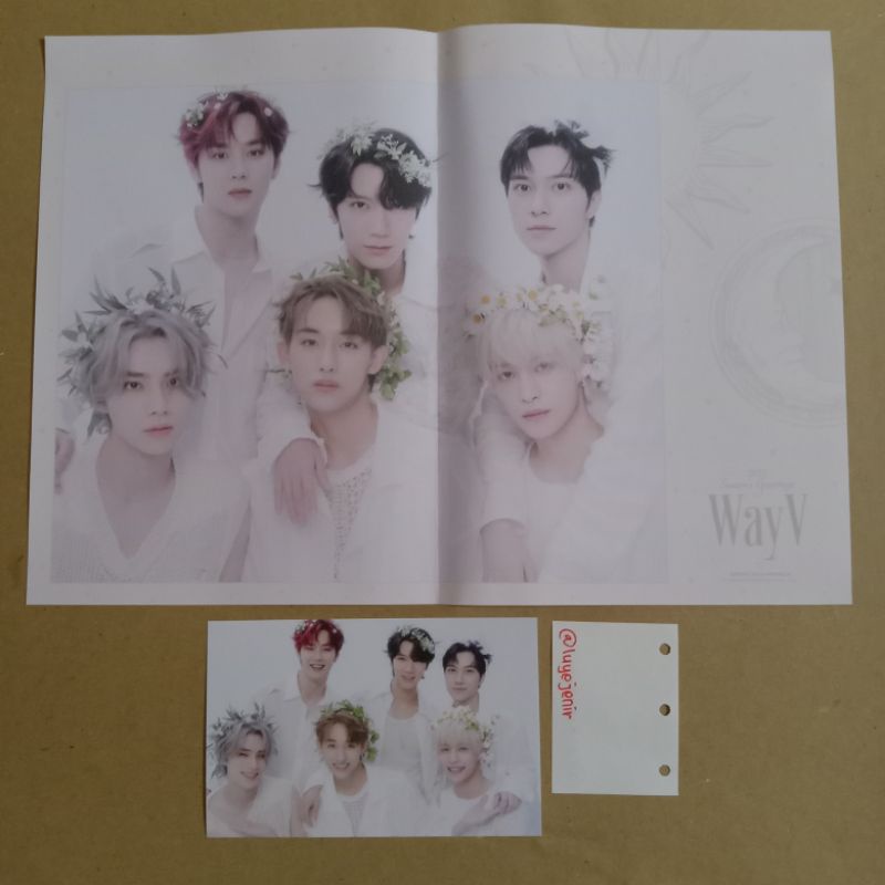 [ Take all ] folded poster + postcard group unit wayv sg season greetings 2023 winwin hendery ten nc