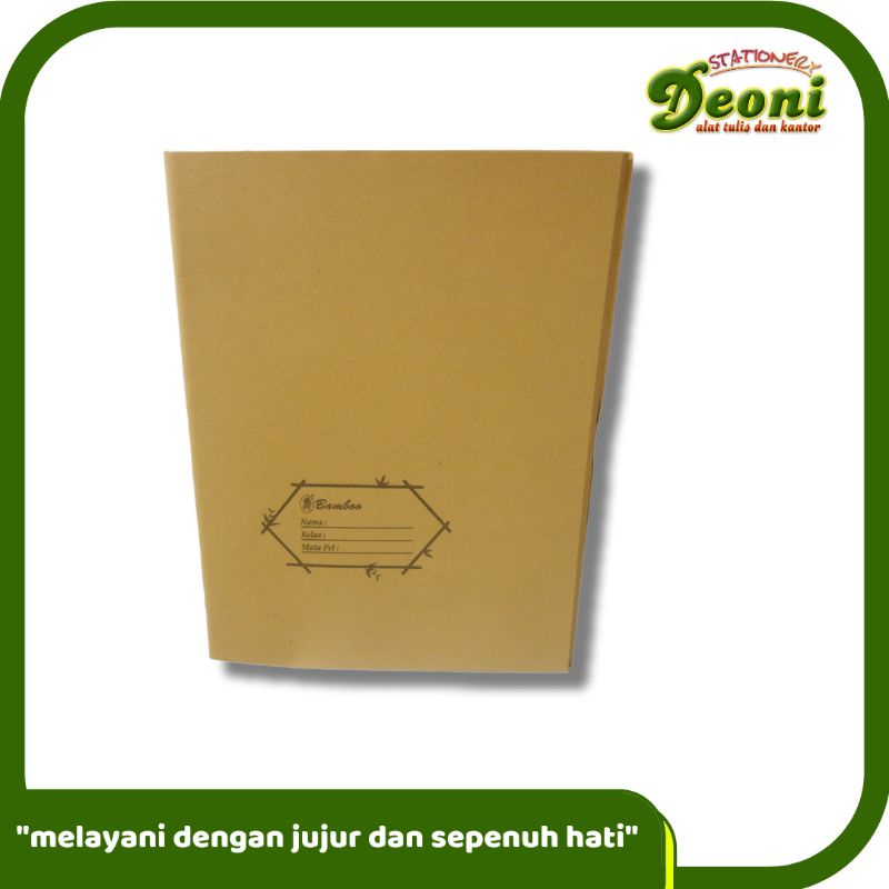

Bamboo Sampul Buku Tulis Samson Kwarto Nama Coklat Isi 20 Lembar