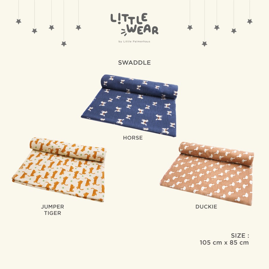 Little Palmerhaus Basic Swaddle Bedong Bayi Motif