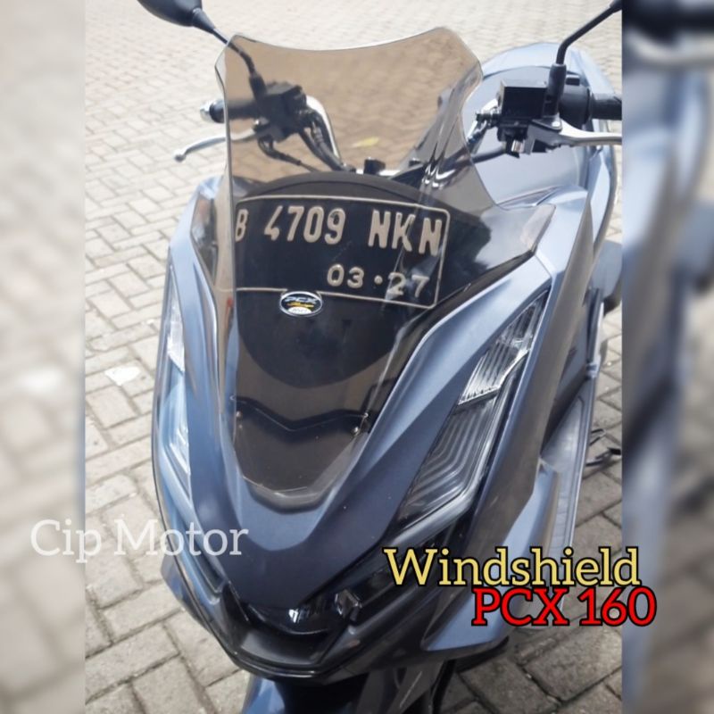 Windshield PCX 160 Standar ori original Batman Hitam Clear dan Rayben