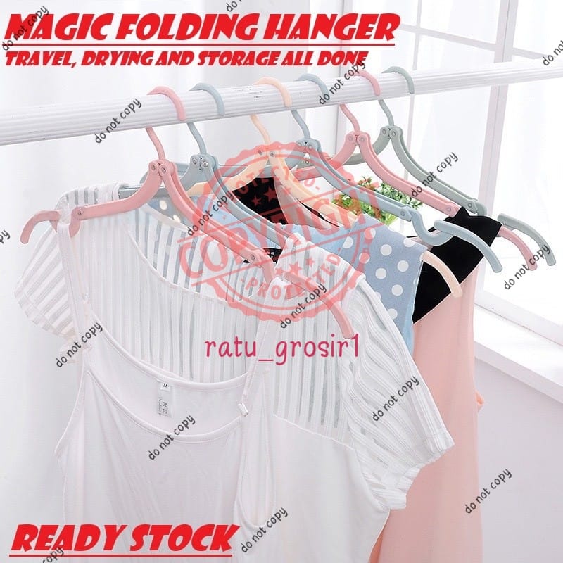 Gantungan Baju Hanger Lipat Portable Serbaguna Magic Hanger Traveling