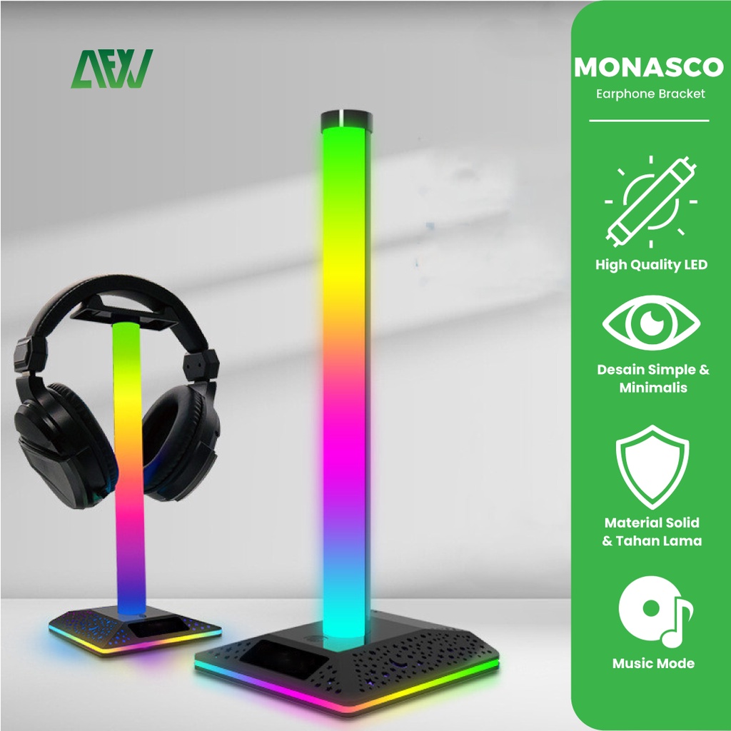 MONASCO Earphone Bracket Hanging RGB Light Komputer