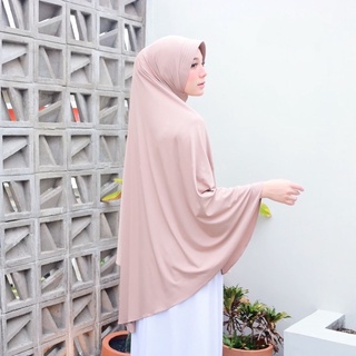 Hijab Khimar Bergo  Jumbo XL Spandek Jersey | Jilbab Bergo Simple Pad XL Spandek Jersey | Kerudung Ukuran Jumbo