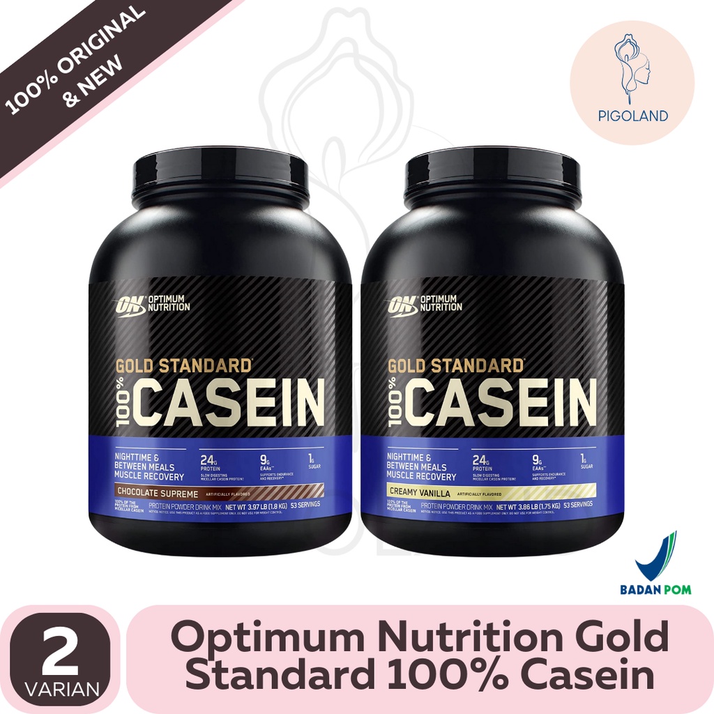 

Optimum Nutrition 100% Casein ON Chocolate Vanilla Susu Protein Puasa