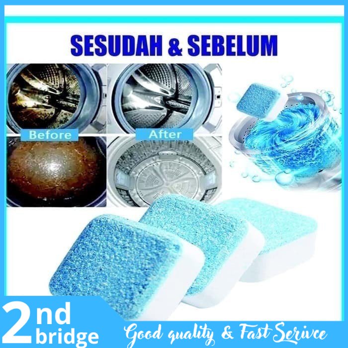 Cleaner Cube Tablet Ajaib Mesin Cuci Isi 12 Pcs ORIGINAL 2B