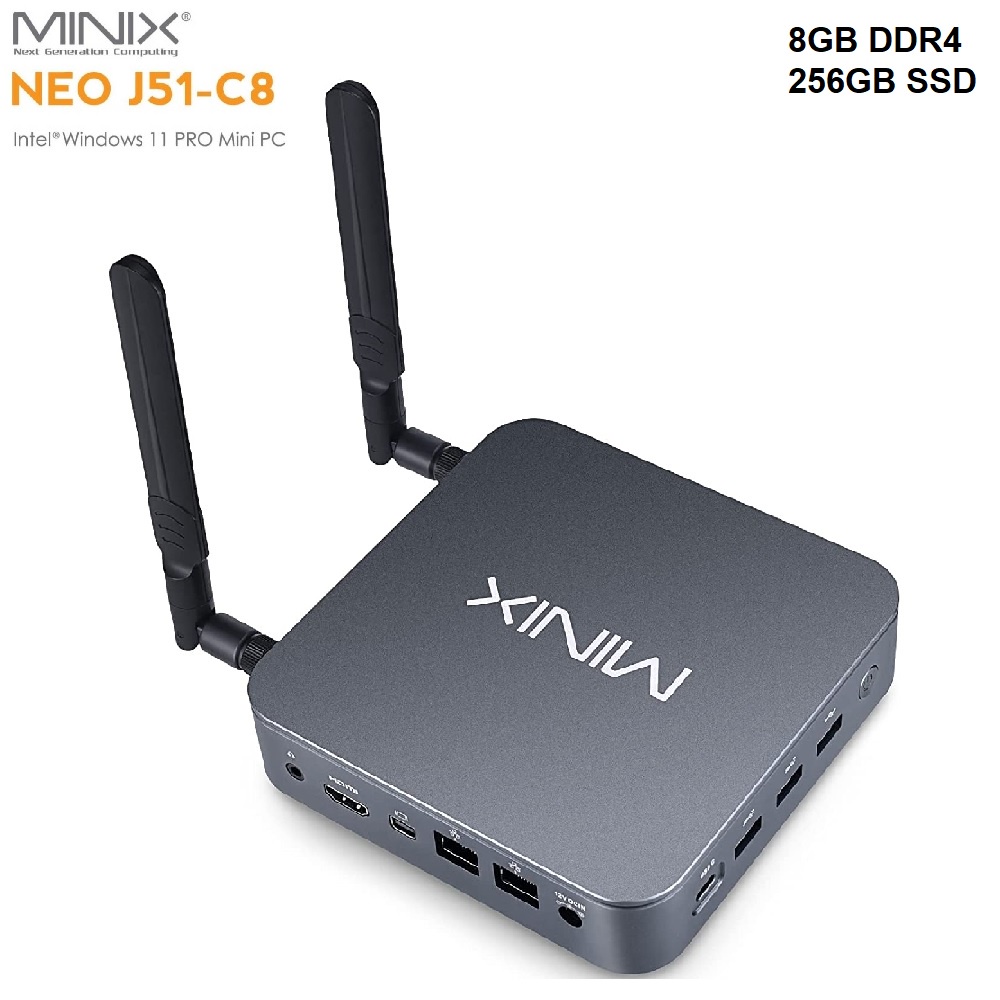 AKN88 - MINIX NEO J51-C8 - Mini PC Windows 11 - Intel N5105 RAM 8GB SSD 256GB