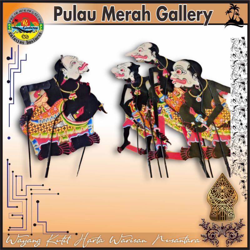 Jual Wayang Kulit Sapi Asli Punakawan 1Set Alusan Ukuran Standar Dalang ...