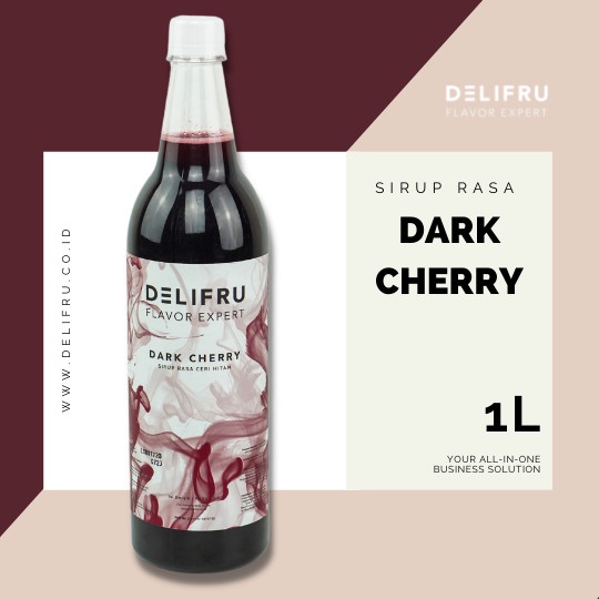 

DELIFRU SYRUP DARK CHERRY - SIRUP CERI HITAM 1 LITER